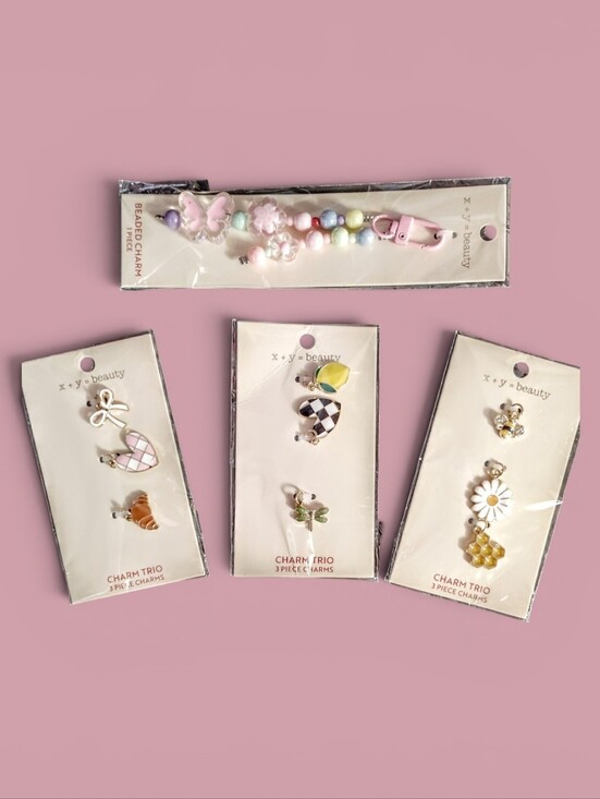 x + y = beauty Jewelry - *🌼🩷 X + Y = BEAUTY CharmS/1 STRAP LOT! SUMMER CUTENESS🌸🐝🦋